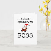 Fröhlicher Weihnachtsboss, Niedliche Weihnachtskar Karte (Gelbe Blume)