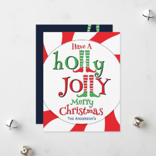 Fröhlicher Weihnachtself Feiertagskarte