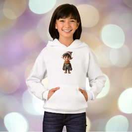 Fröhlicher Weihnachtself Girl Hoodie