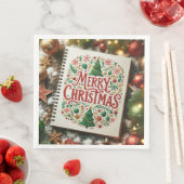 Fröhlicher Weihnachtsgeschmack Serviette (Beispiel)