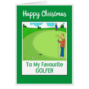 Fröhlicher Weihnachtsgolfer