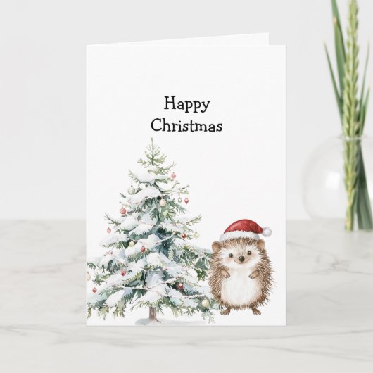Fröhlicher Weihnachtsigel Karte (Vorderseite)