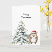 Fröhlicher Weihnachtsigel Karte (Gelbe Blume)
