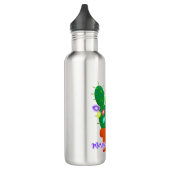 fröhlicher Weihnachtskaktus Edelstahlflasche (Links)
