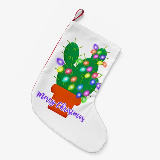 fröhlicher Weihnachtskaktus Kleiner Weihnachtsstrumpf (Vorderansicht (hängend))