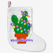 fröhlicher Weihnachtskaktus Kleiner Weihnachtsstrumpf (Vorderseite)