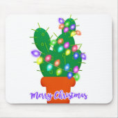 fröhlicher Weihnachtskaktus Mousepad (Vorne)