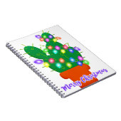 fröhlicher Weihnachtskaktus Notizblock (Rechte Seite)