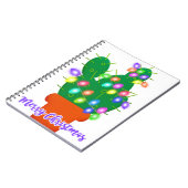 fröhlicher Weihnachtskaktus Notizblock (Linke Seite)