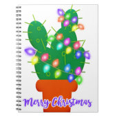 fröhlicher Weihnachtskaktus Notizblock (Vorderseite)