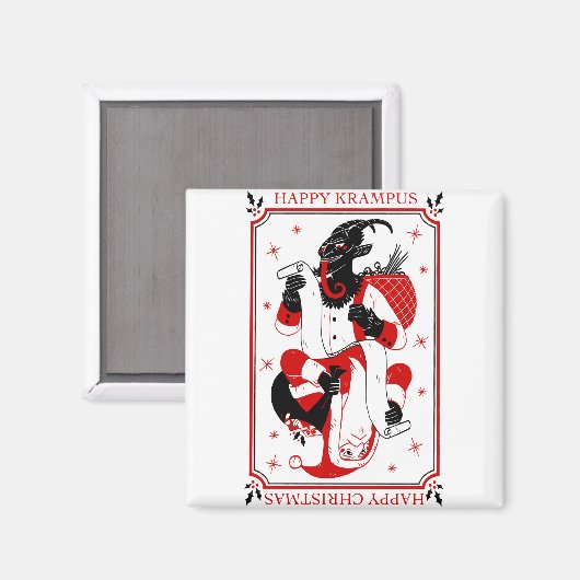 fröhlicher Weihnachtskrampf Magnet (Vorderseite/Rückseite)