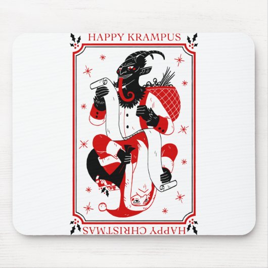 fröhlicher Weihnachtskrampf Mousepad (Vorne)