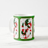 fröhlicher Weihnachtskrampus santa Kaffeetasse (Vorderseite Links)