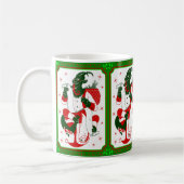 fröhlicher Weihnachtskrampus santa Kaffeetasse (Links)