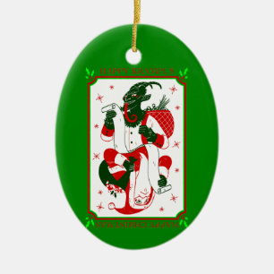 fröhlicher Weihnachtskrampus santa Keramik Ornament