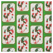 fröhlicher Weihnachtskrampus santa Stoff (Muster)