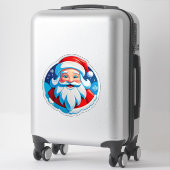 Fröhlicher Weihnachtsmann Aufkleber (Koffer)