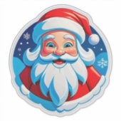 Fröhlicher Weihnachtsmann Aufkleber (Vorderseite)