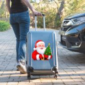 Fröhlicher Weihnachtsmann Aufkleber (Koffer Insitu)