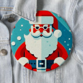 Fröhlicher Weihnachtsmann Button (Beispiel)