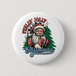 Fröhlicher Weihnachtsmann Button