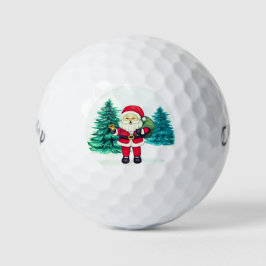 Fröhlicher Weihnachtsmann Golfball