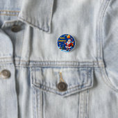 Fröhlicher Weihnachtsmann-Gruß Button (Beispiel)