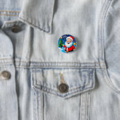 Fröhlicher Weihnachtsmann-Gruß Button (Beispiel)