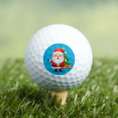 Fröhlicher Weihnachtsmann-Gruß Golfball (Insitu T-Shirt)