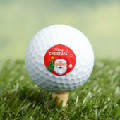 Fröhlicher Weihnachtsmann-Gruß Golfball (Insitu T-Shirt)