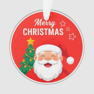 Fröhlicher Weihnachtsmann-Gruß Ornament