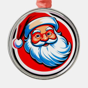 Fröhlicher Weihnachtsmann-Gruß Ornament Aus Metall
