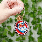 Fröhlicher Weihnachtsmann-Gruß Schlüsselanhänger (Hand)