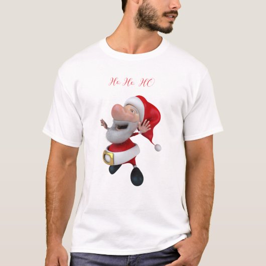 Fröhlicher Weihnachtsmann Ho Ho T-Shirt (Vorderseite)
