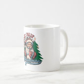 Fröhlicher Weihnachtsmann Kaffeetasse (VorderseiteRechts)