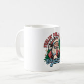 Fröhlicher Weihnachtsmann Kaffeetasse (Vorderseite Links)