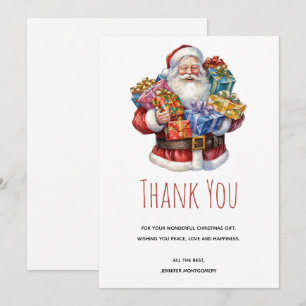 Fröhlicher Weihnachtsmann-Klassen-Weihnachts-Danke Dankeskarte
