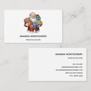Fröhlicher Weihnachtsmann Klassisches Weihnachten Visitenkarte