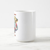 Fröhlicher Weihnachtsmann klingelt an einer Weihna Kaffeetasse (Mittel)