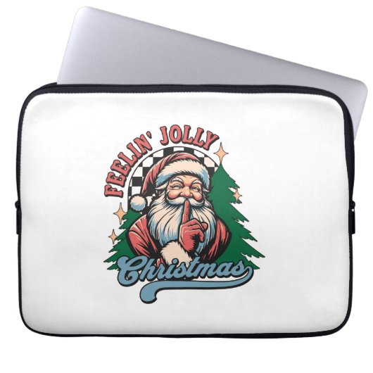Fröhlicher Weihnachtsmann Laptopschutzhülle (Vorderseite)