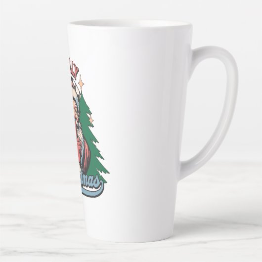 Fröhlicher Weihnachtsmann Milchtasse (Rechts)