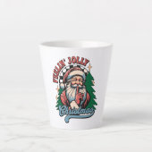 Fröhlicher Weihnachtsmann Milchtasse (Vorderseite)