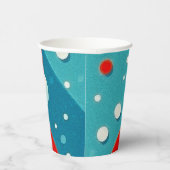 fröhlicher Weihnachtsmann mit Papiertasse Pappbecher (Rechts)