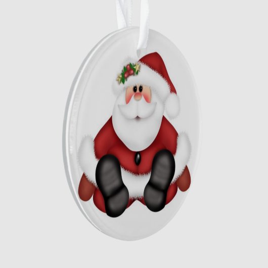 fröhlicher Weihnachtsmann Ornament (Vorderseite)