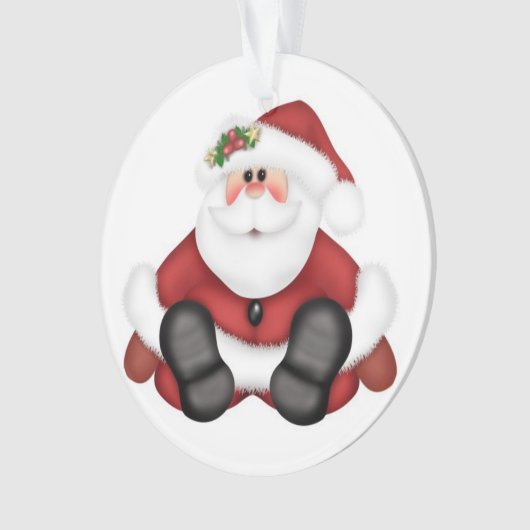 fröhlicher Weihnachtsmann Ornament (Vorderseite)