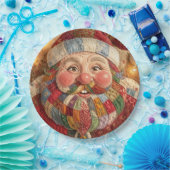 Fröhlicher Weihnachtsmann Pappteller (Party)