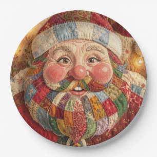 Fröhlicher Weihnachtsmann Pappteller