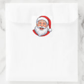 Fröhlicher Weihnachtsmann Quadratischer Aufkleber (Tasche)