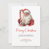 Fröhlicher Weihnachtsmann Rustikale benutzerdefini Feiertagskarte (Vorderseite)