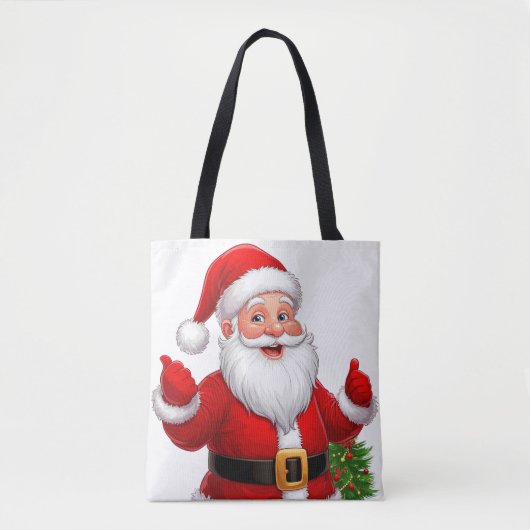 Fröhlicher Weihnachtsmann Tasche (Vorderseite)